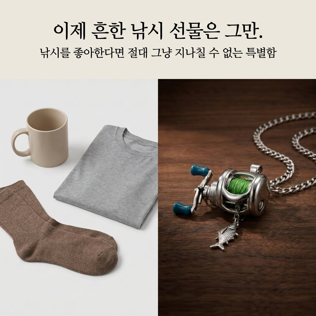 LACIAGA 움직이는 미니 낚시 릴 목걸이